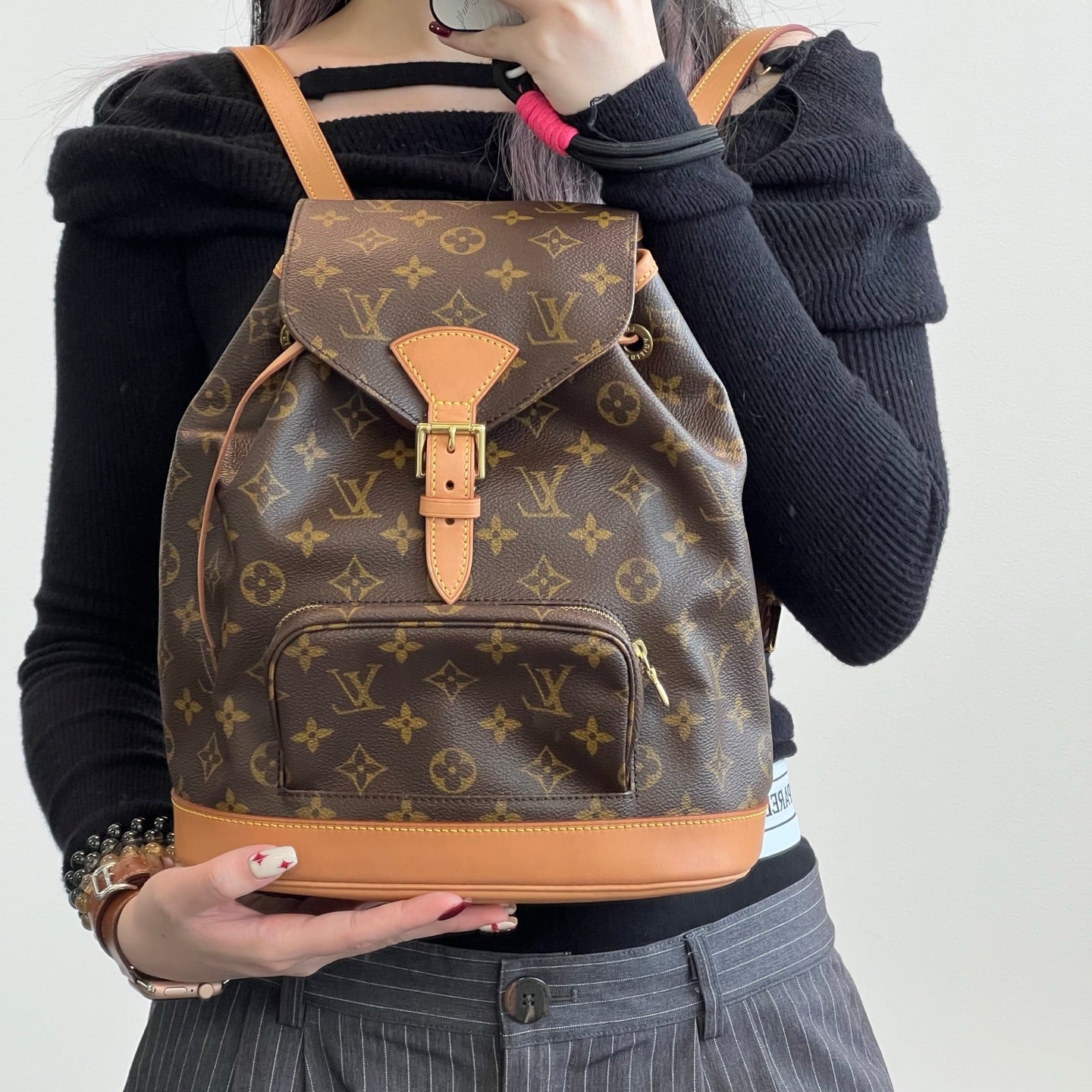 Louis Vuitton Monogram Montsouris MM Backpack [Used]