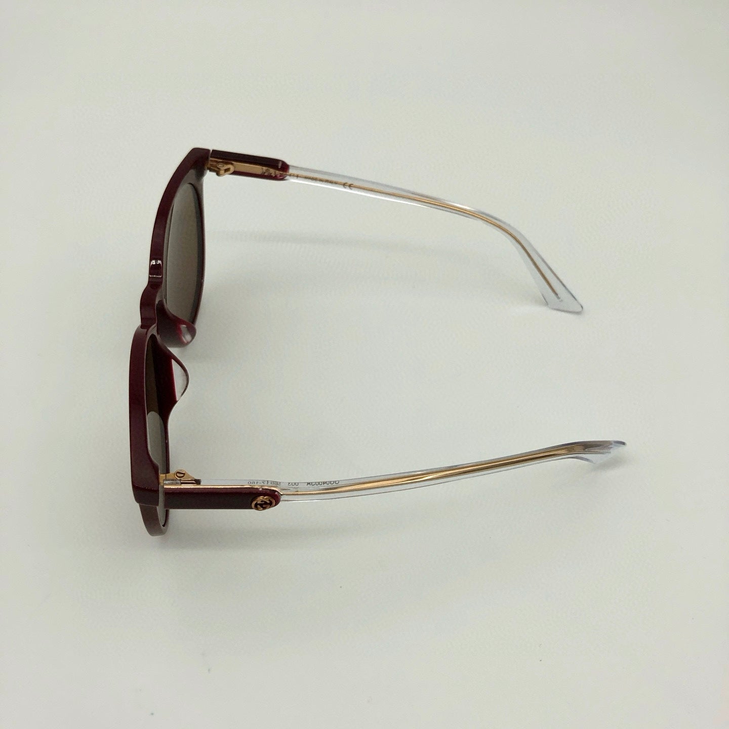 Gucci Burgundy Round Frame Sunglasses with Case [Used]