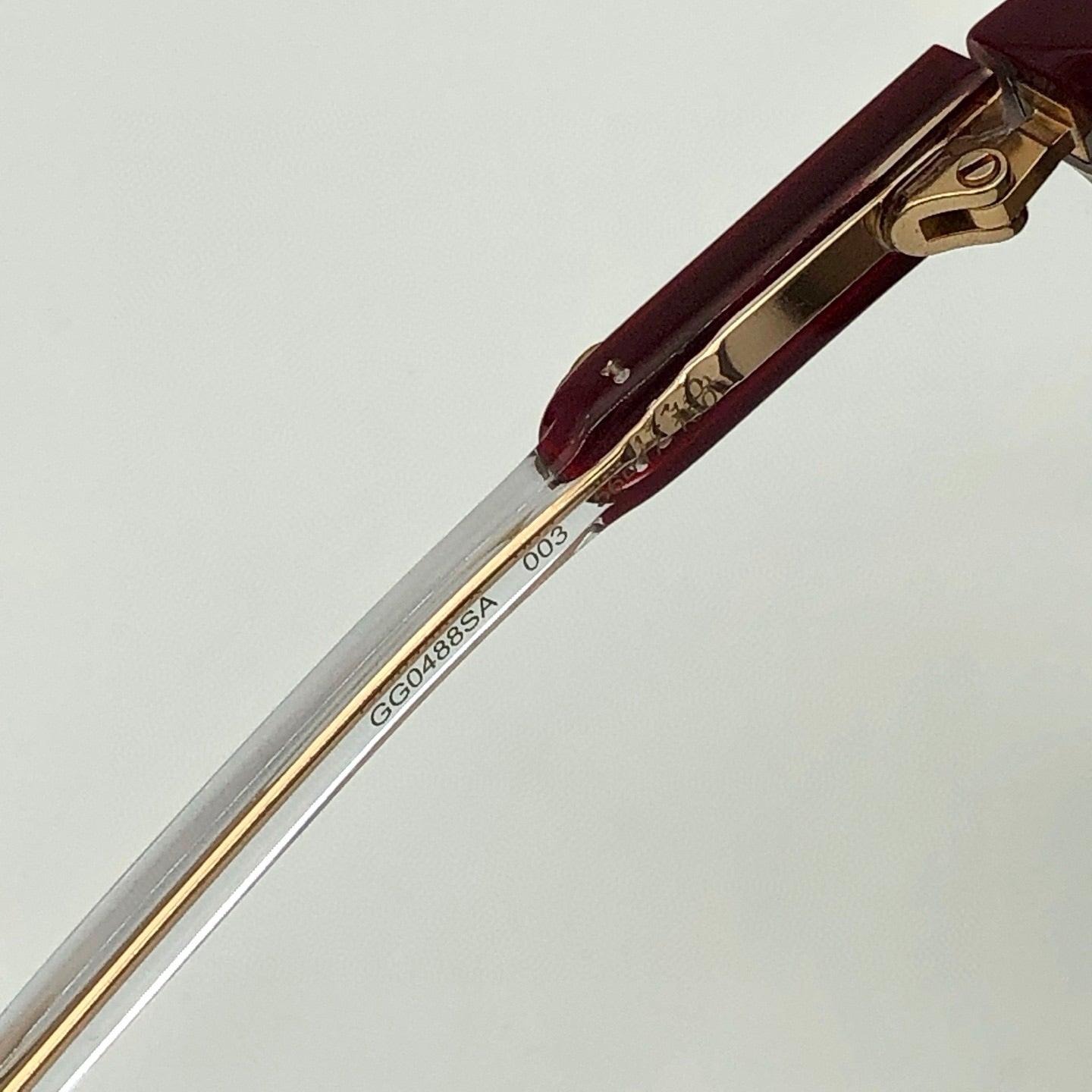 Gucci Burgundy Round Frame Sunglasses with Case [Used]