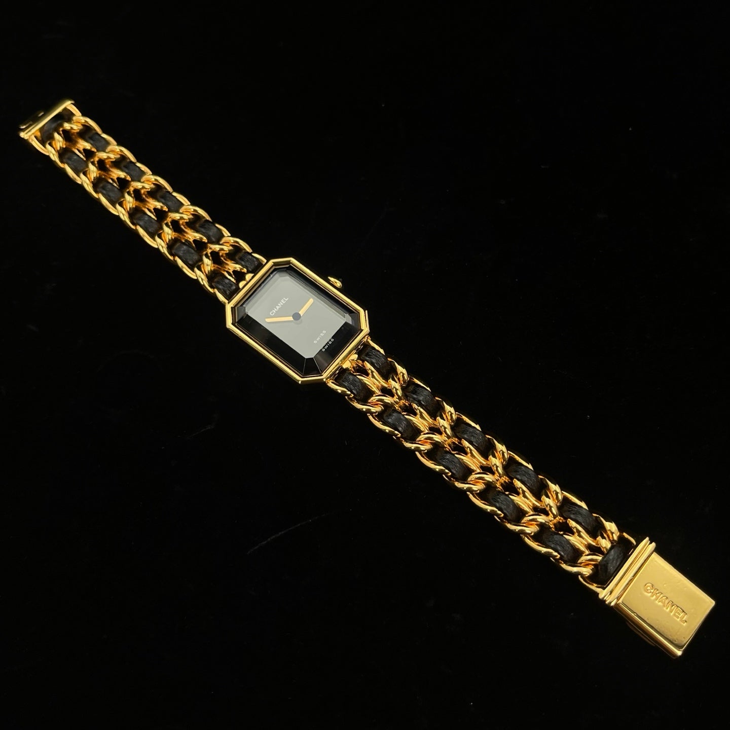 Chanel Première Black and Gold M Size Watch [Used]