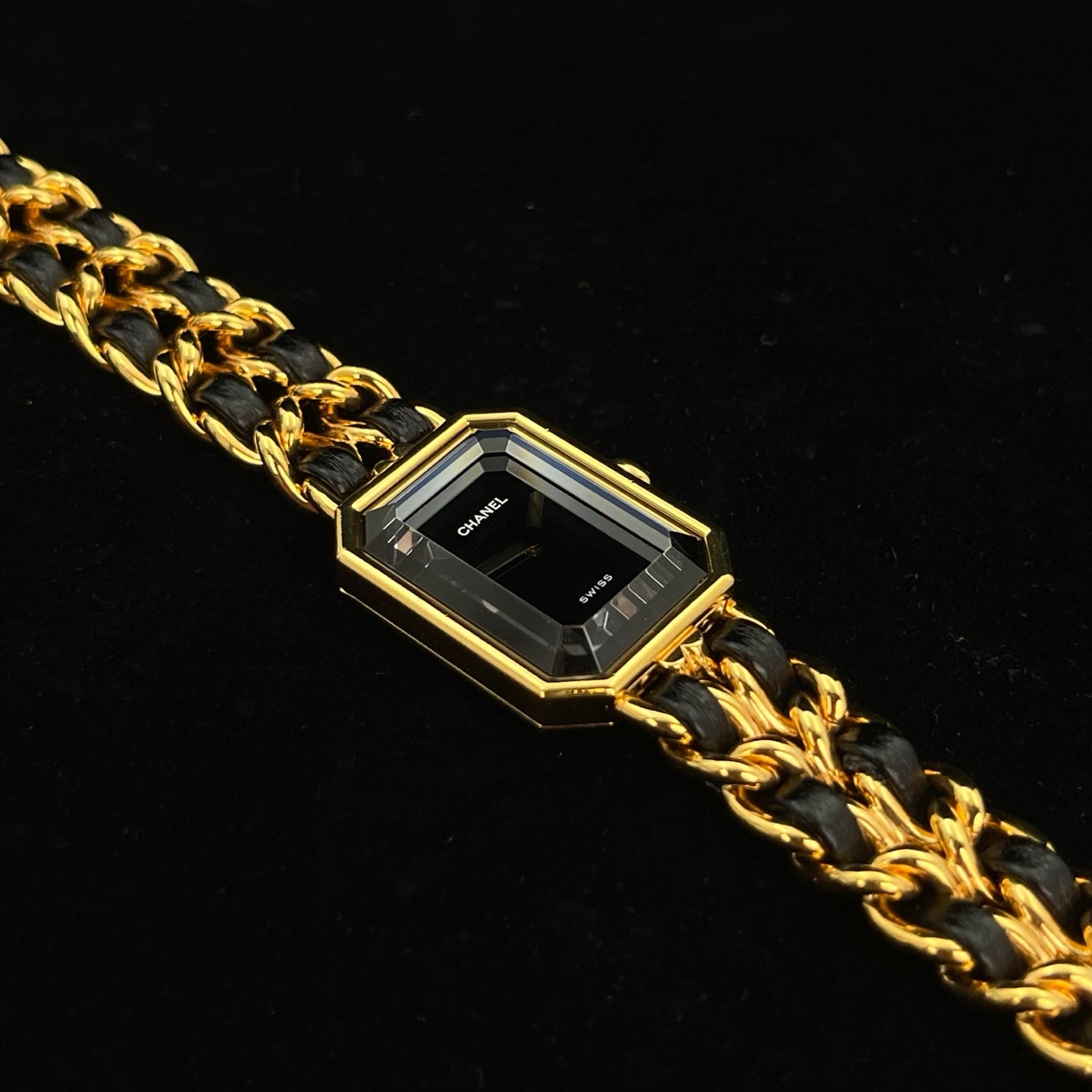 Chanel Première Black and Gold M Size Watch [Used]