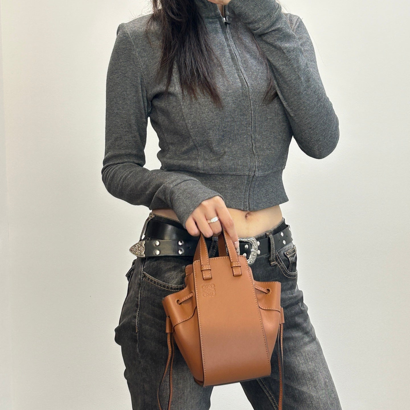 Loewe Hammock Mini Caramel Leather Shoulder Crossbody Bag [Used]