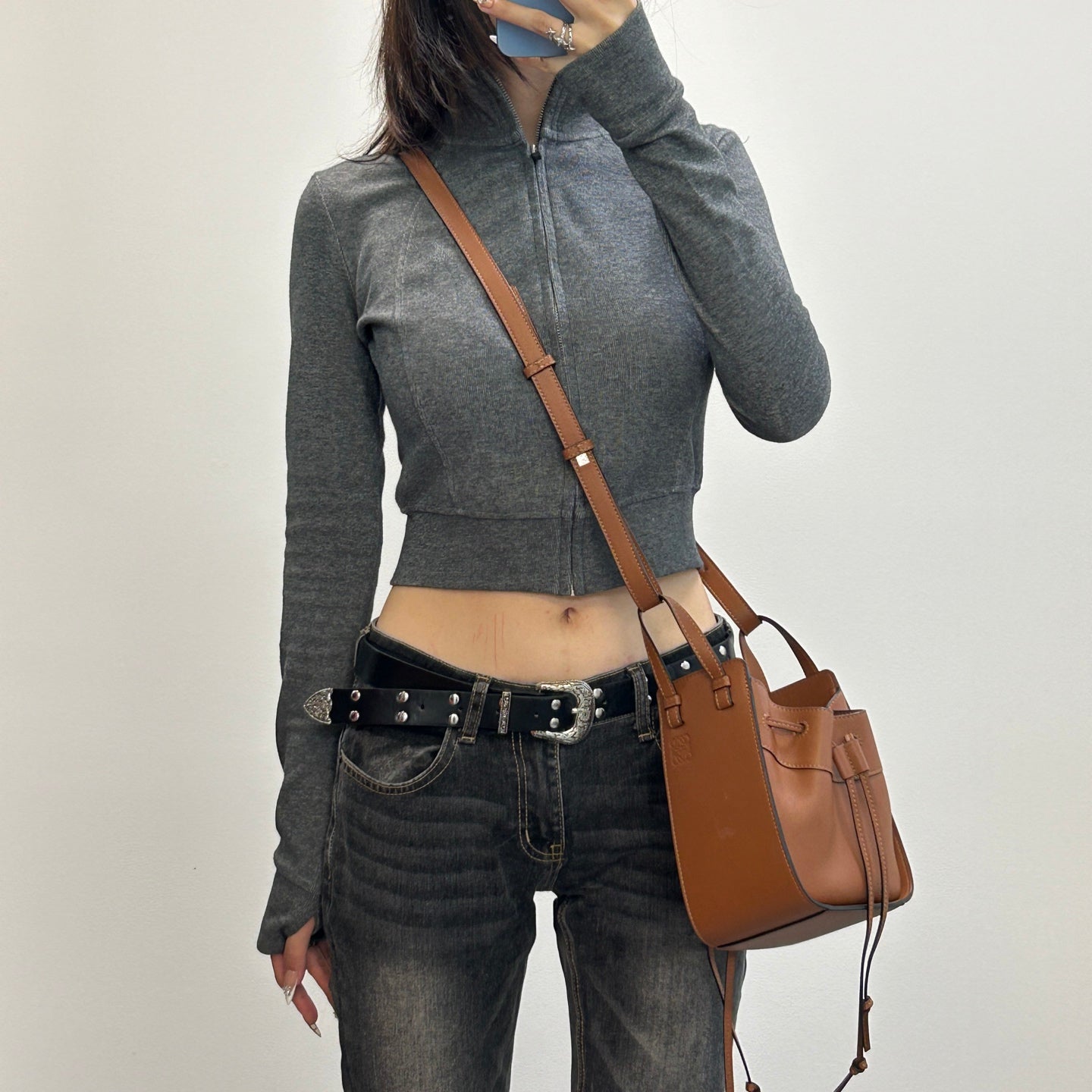 Loewe Hammock Mini Caramel Leather Shoulder Crossbody Bag [Used]