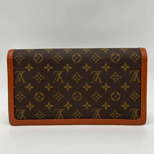 Louis Vuitton Vintage Monogram Leather Trim Envelope Clutch [Used]