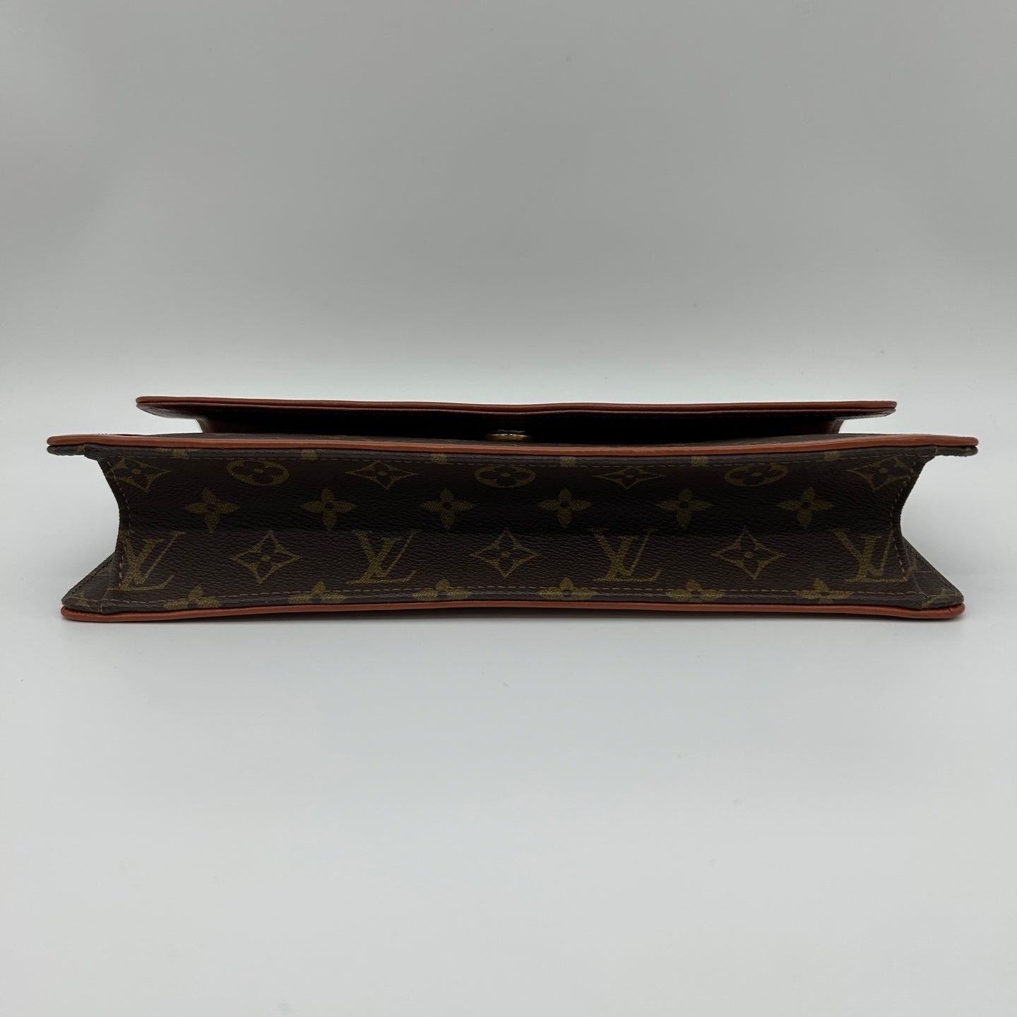 Louis Vuitton Vintage Monogram Leather Trim Envelope Clutch [Used]