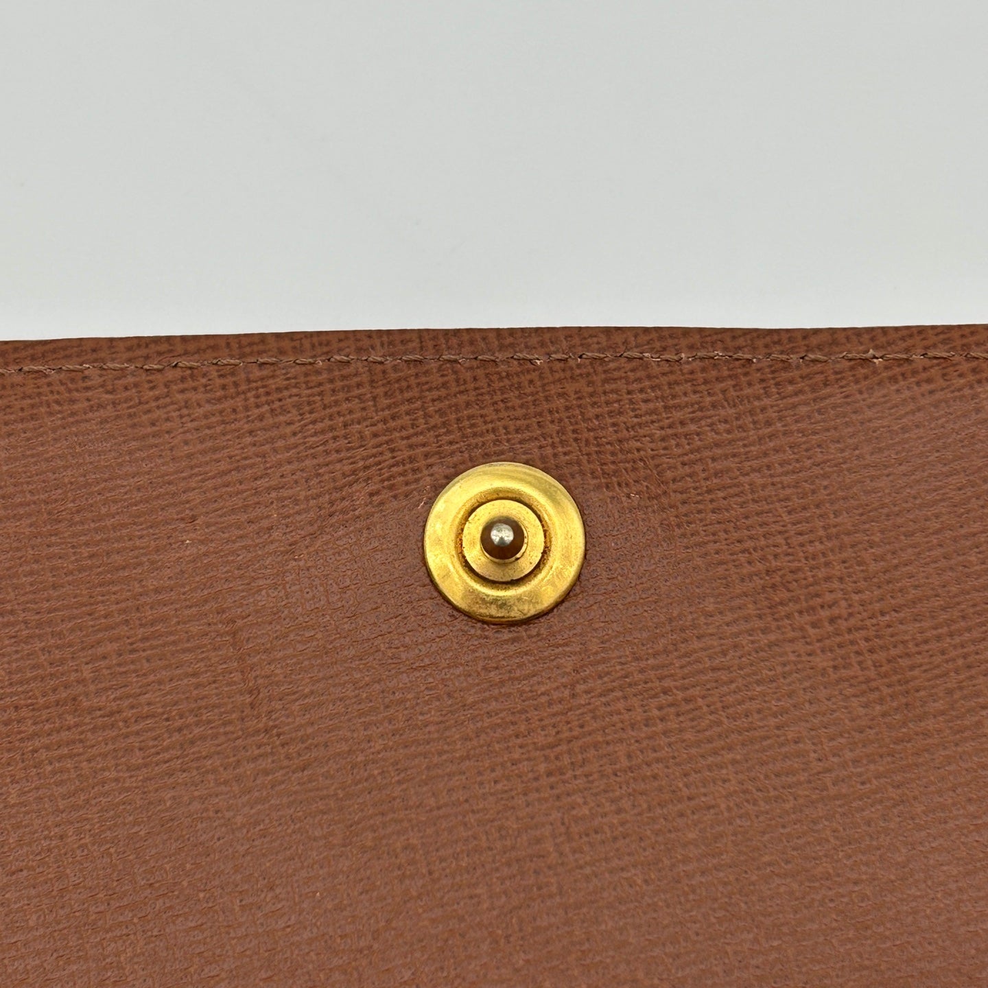 Louis Vuitton Vintage Monogram Leather Trim Envelope Clutch [Used]