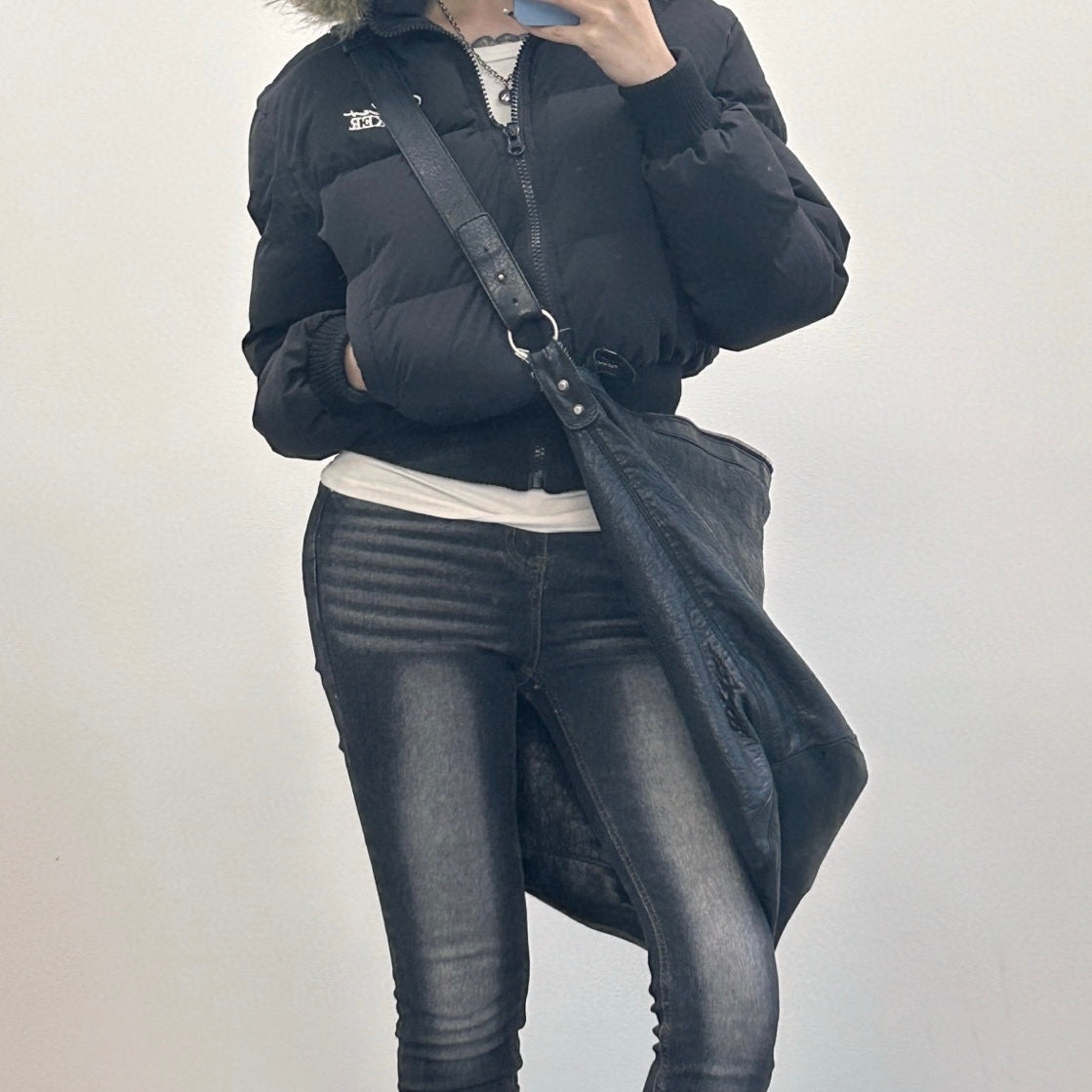 Balenciaga Black Waxed Leather Motorcycle Travel Bag Large [Used]