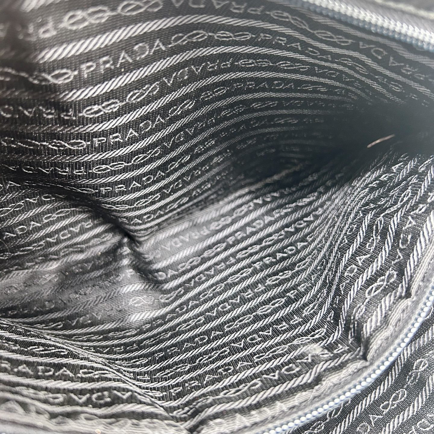 Prada Black Nylon Tote Bag Silver Logo Plate [Used]