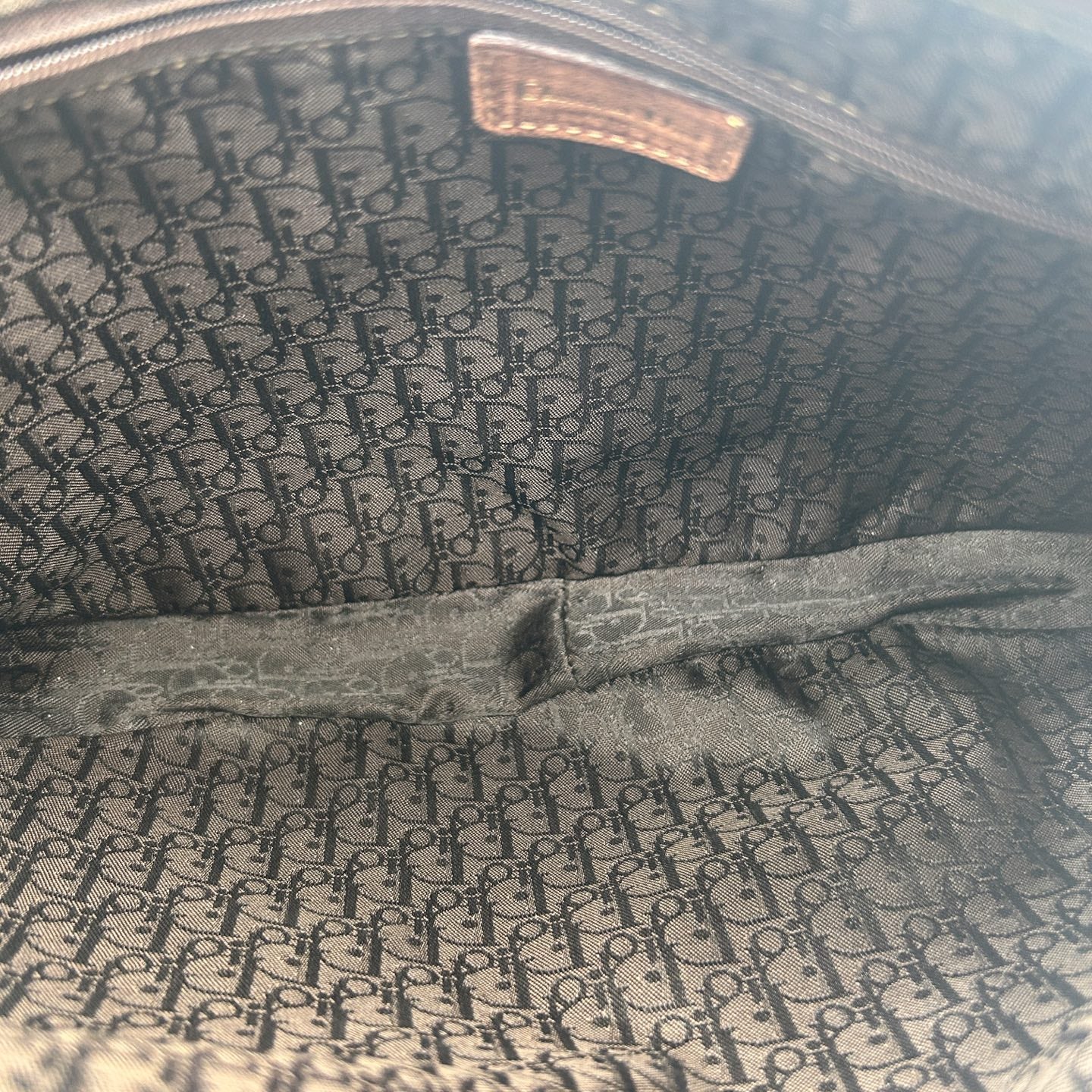 Dior Brown Patchwork Leather Hobo Shoulder Bag [Used]