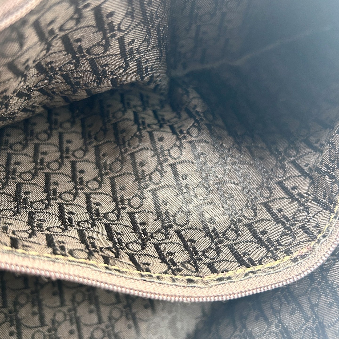 Dior Brown Patchwork Leather Hobo Shoulder Bag [Used]