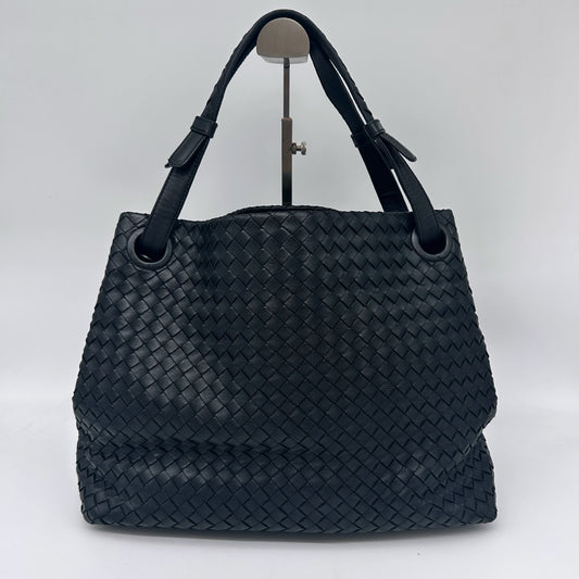 Bottega Veneta Black Intrecciato Leather Shoulder Bag [Used]