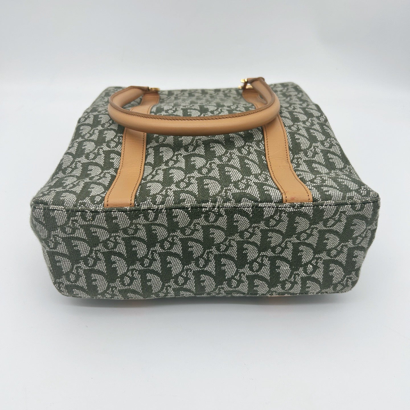 Dior Green Trotter Canvas Tote Bag [Used]