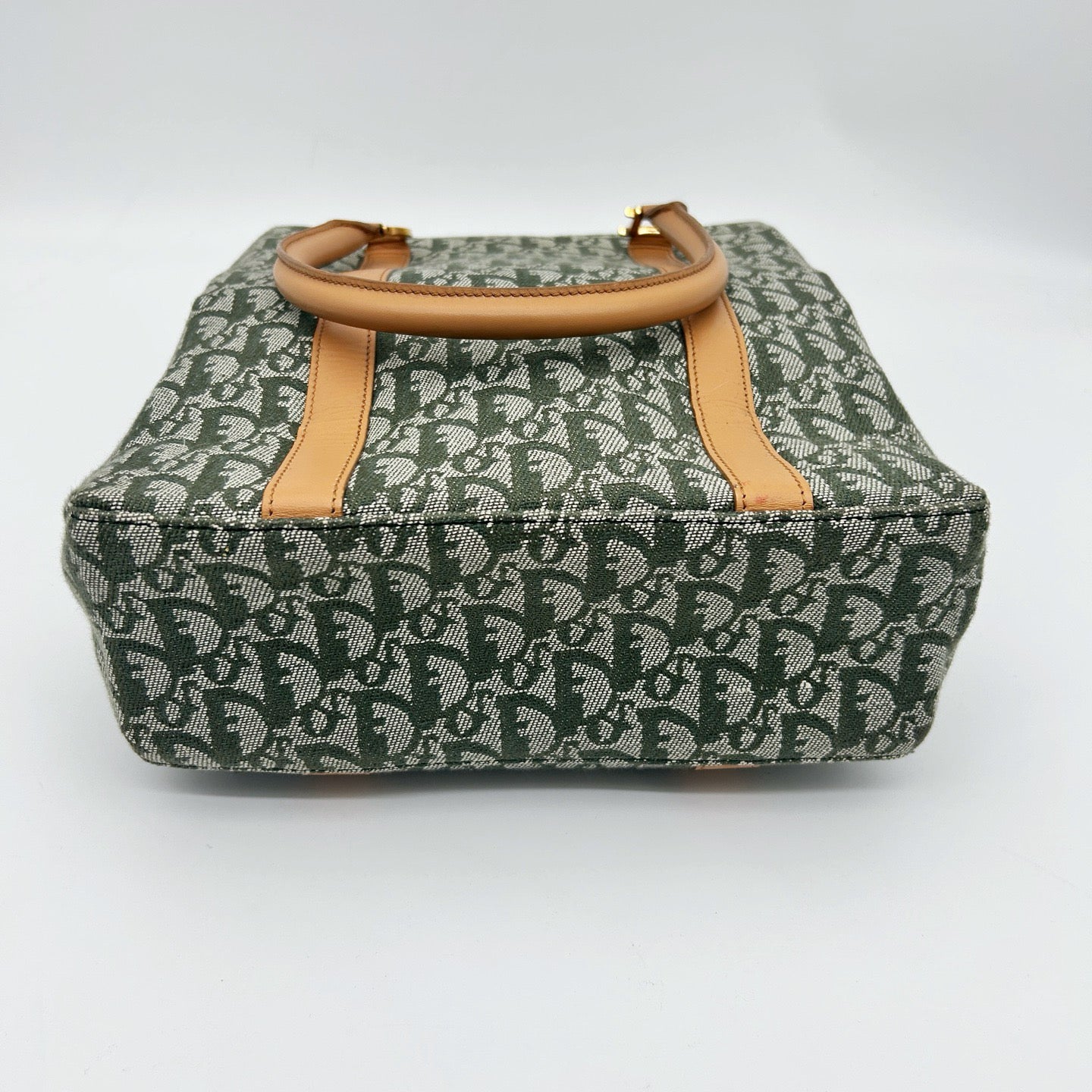 Dior Green Trotter Canvas Tote Bag [Used]