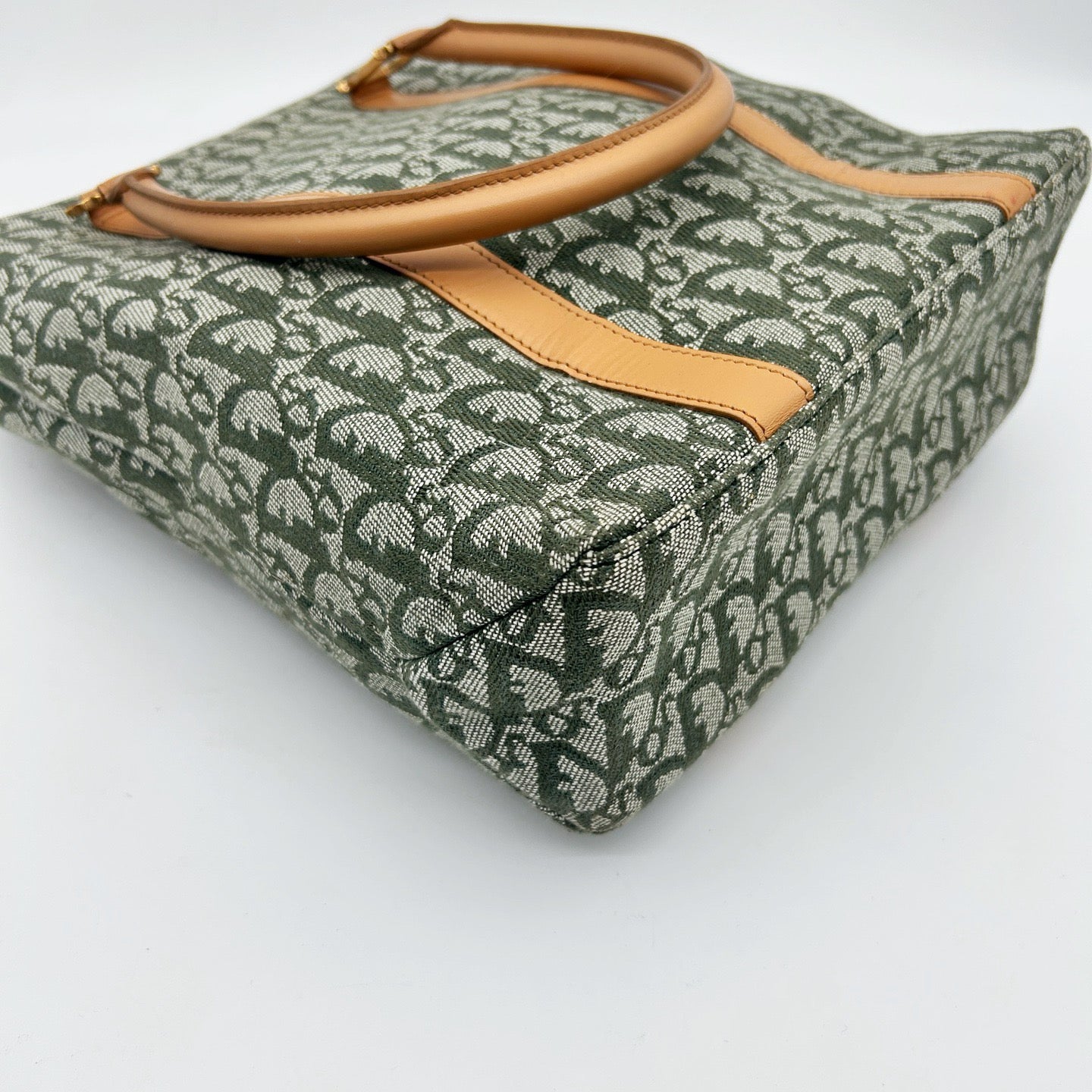 Dior Green Trotter Canvas Tote Bag [Used]