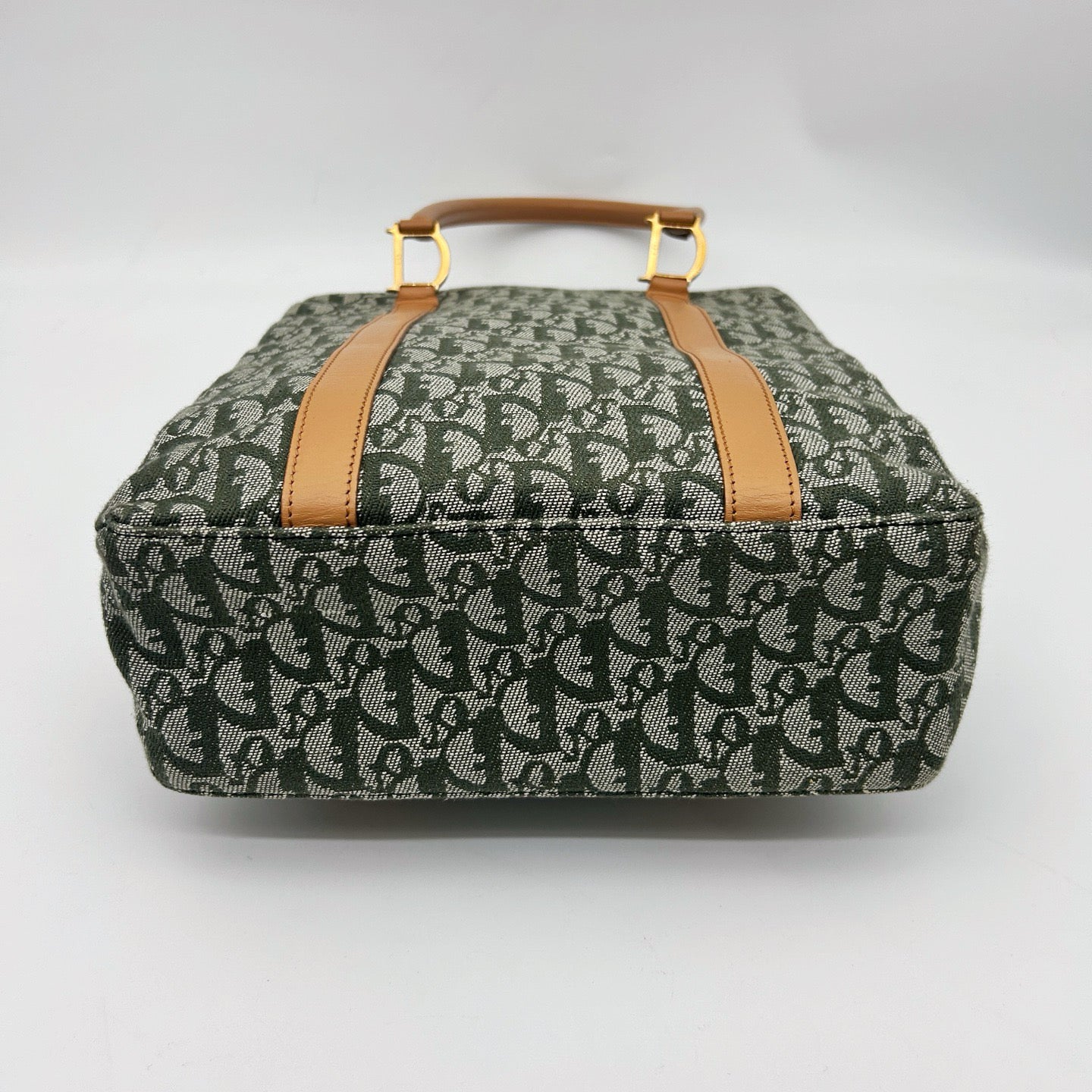 Dior Green Trotter Canvas Tote Bag [Used]