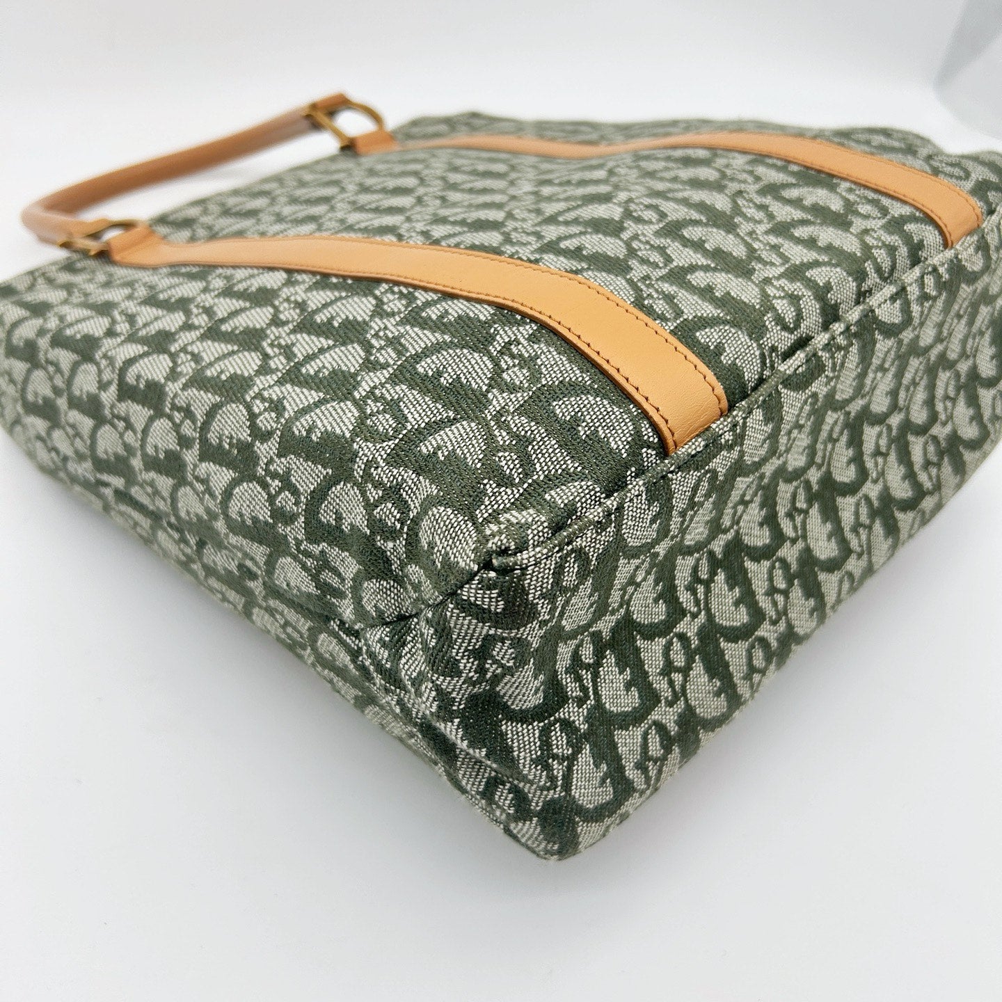 Dior Green Trotter Canvas Tote Bag [Used]