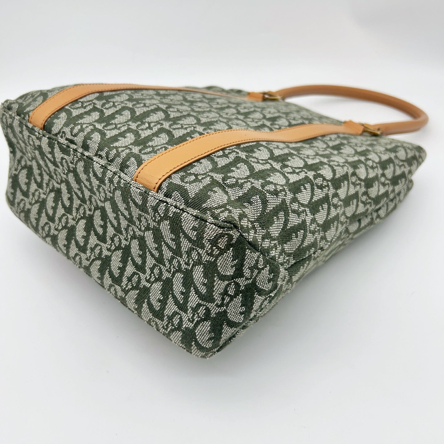 Dior Green Trotter Canvas Tote Bag [Used]