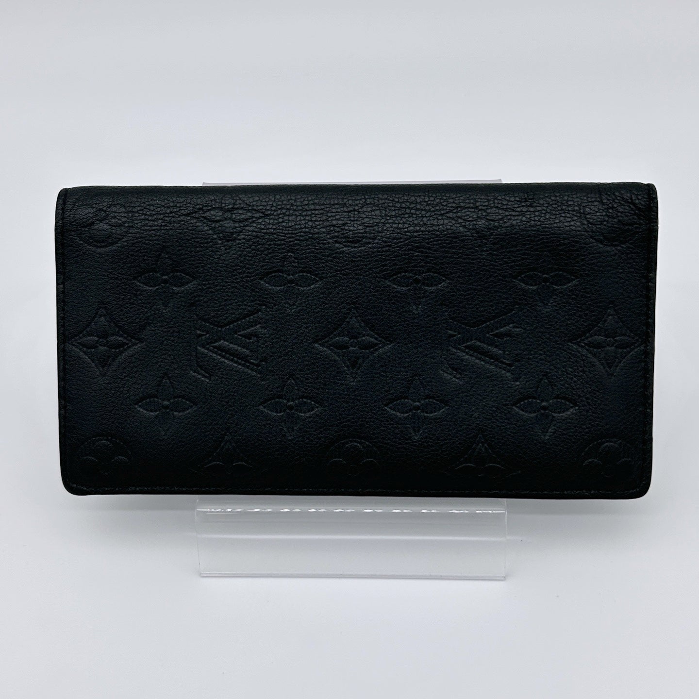 Louis Vuitton Black Monogram Empreinte Leather Long Wallet [Used]