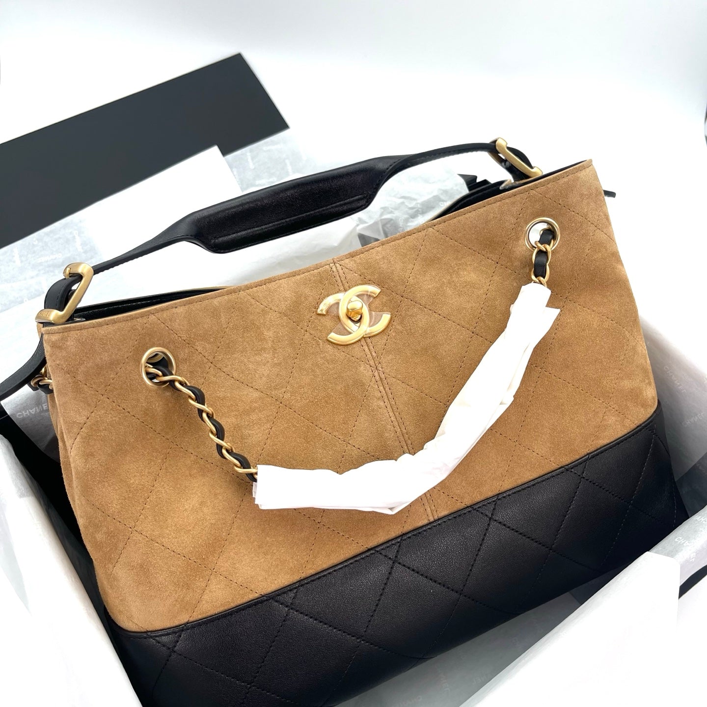 Chanel 25A Suede Hobo 2Way Shoulder Bag [Unused]