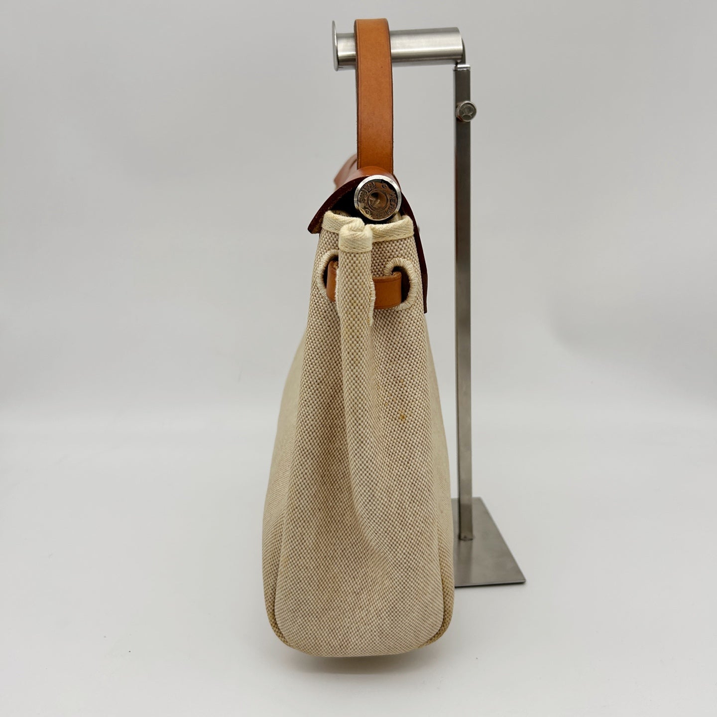 Hermès Herbag PM Beige Canvas with Leather Trim 2Way Bag [Used]