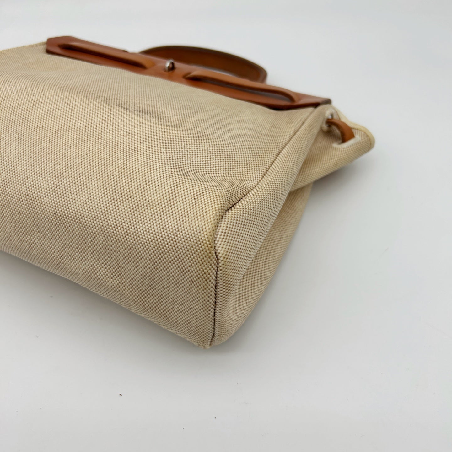 Hermès Herbag PM Beige Canvas with Leather Trim 2Way Bag [Used]