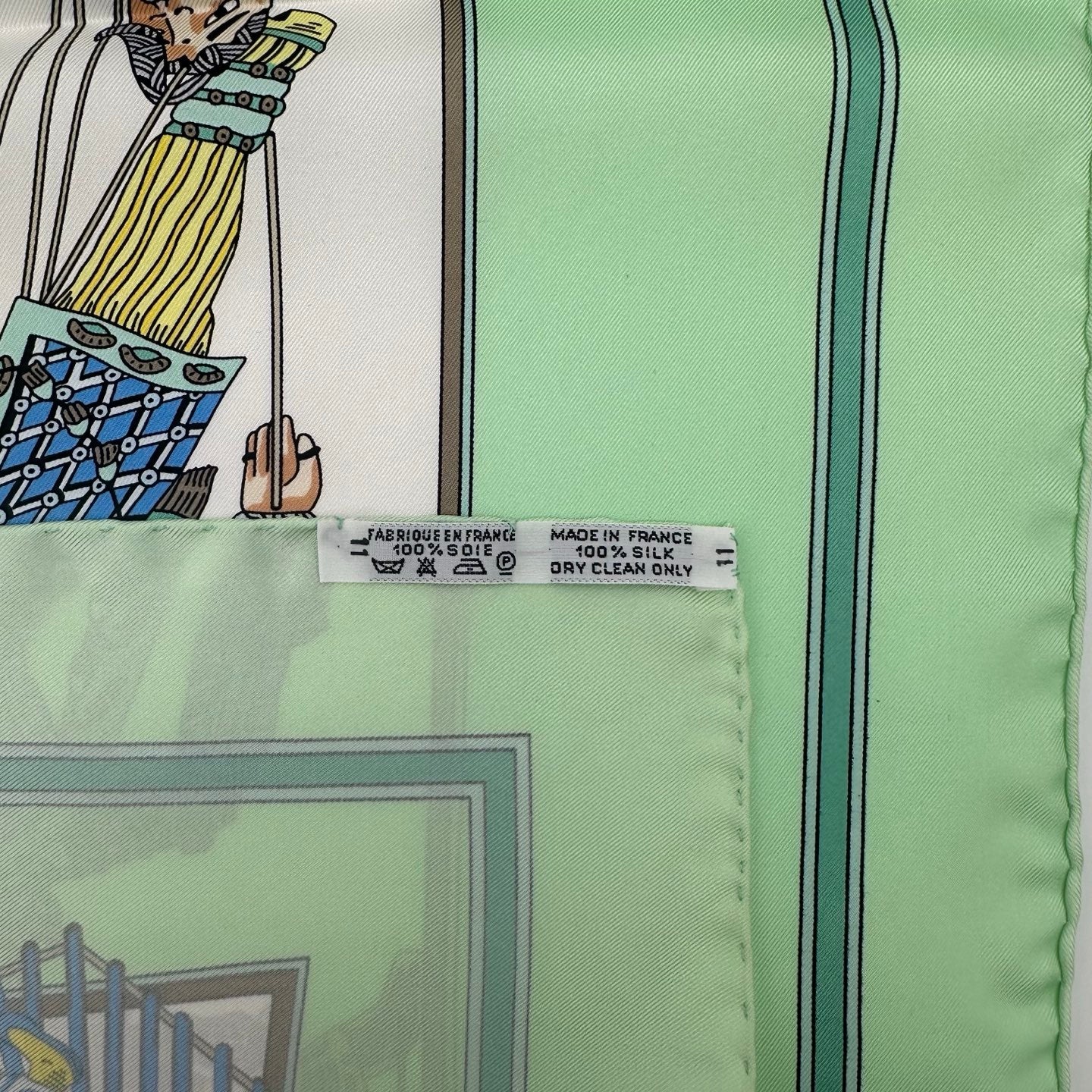 Hermès “Le Temps des Marionnettes” Silk Scarf 90 [Used]