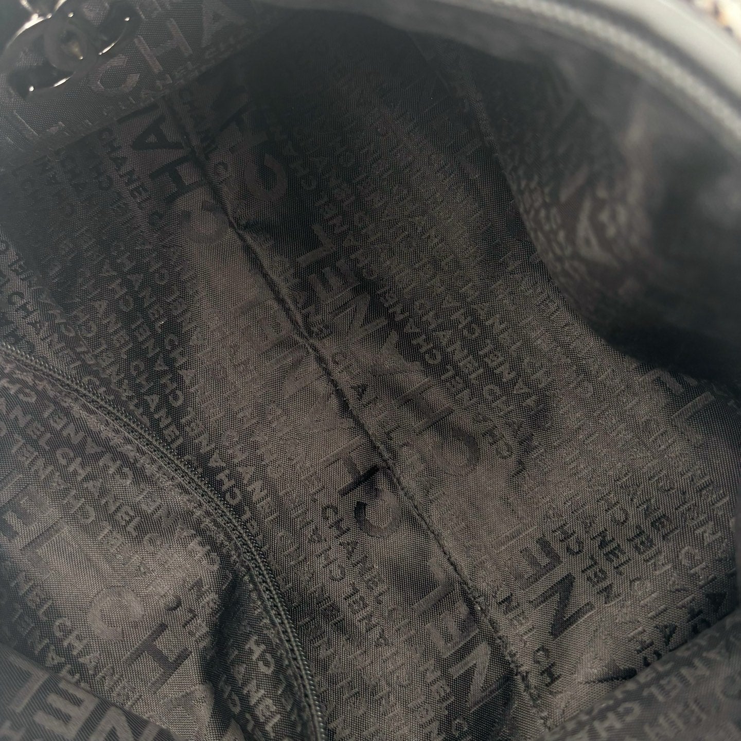 Chanel 2.55 Black & White Floral Tweed Leather Chain Shoulder Bag [Used]