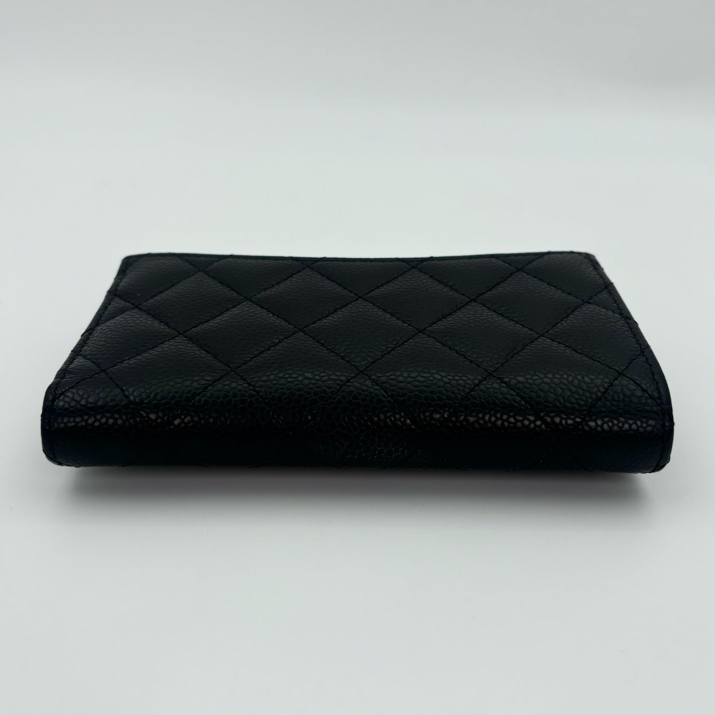 Chanel Classic Flap Black Caviar Leather Medium Wallet [Used]