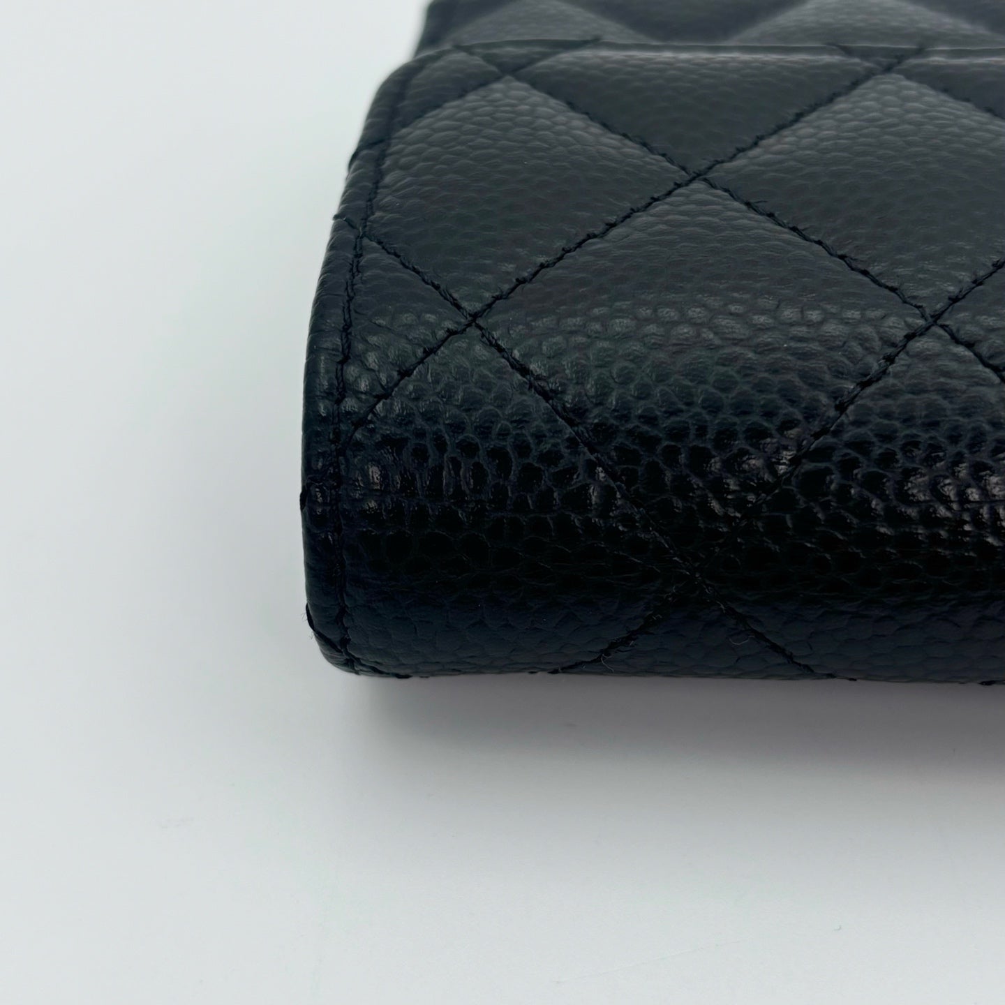 Chanel Classic Flap Black Caviar Leather Medium Wallet [Used]