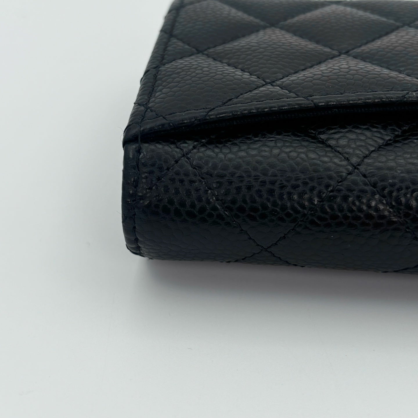 Chanel Classic Flap Black Caviar Leather Medium Wallet [Used]