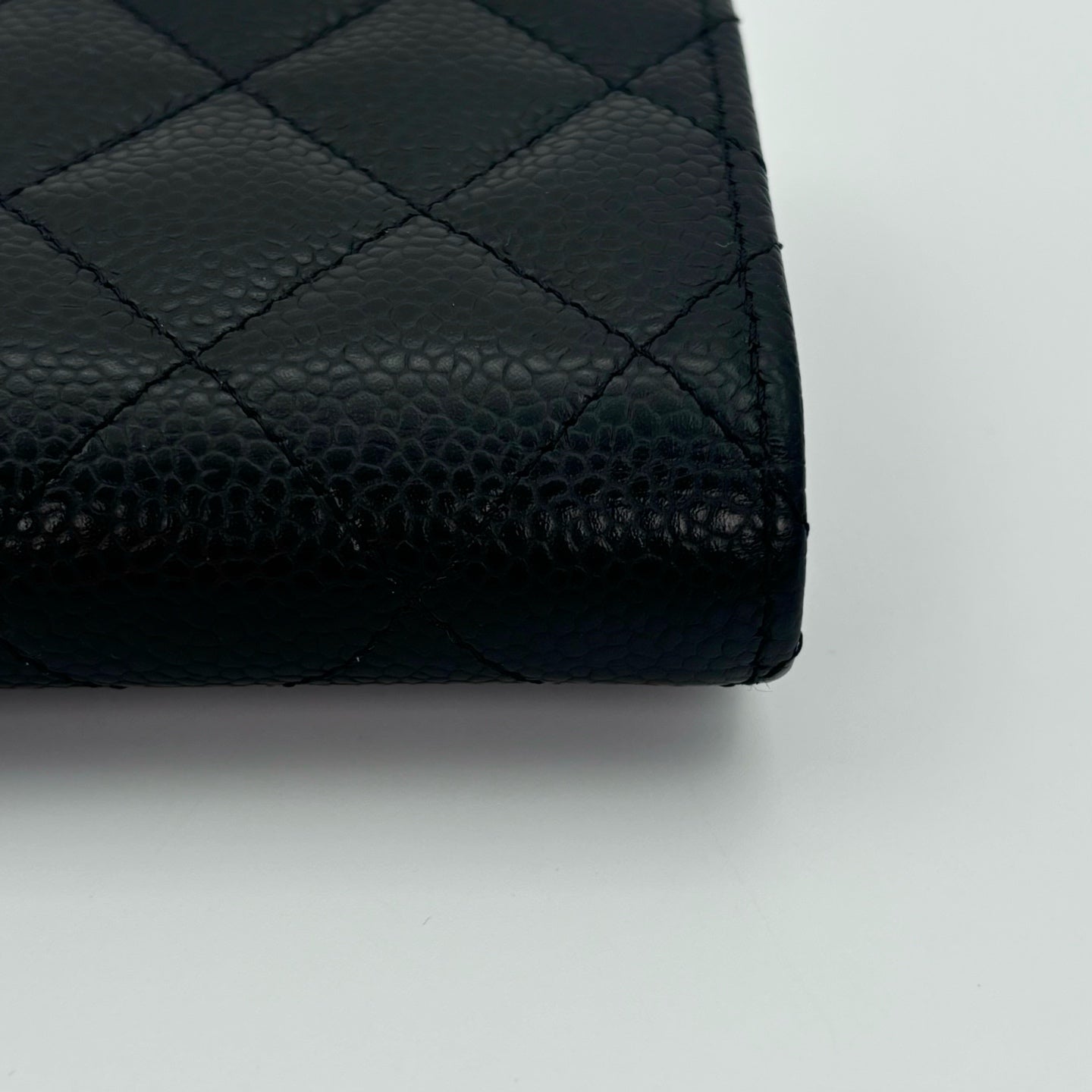 Chanel Classic Flap Black Caviar Leather Medium Wallet [Used]