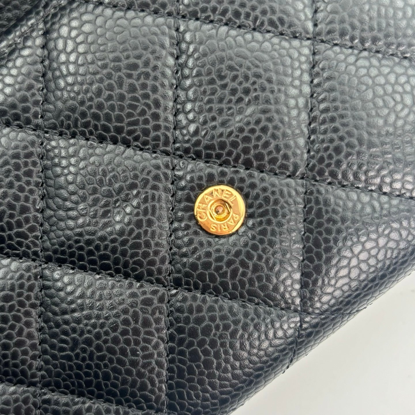 Chanel Classic Flap Black Caviar Leather Medium Wallet [Used]