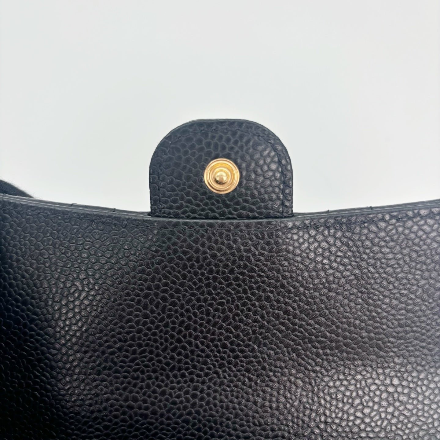 Chanel Classic Flap Black Caviar Leather Medium Wallet [Used]