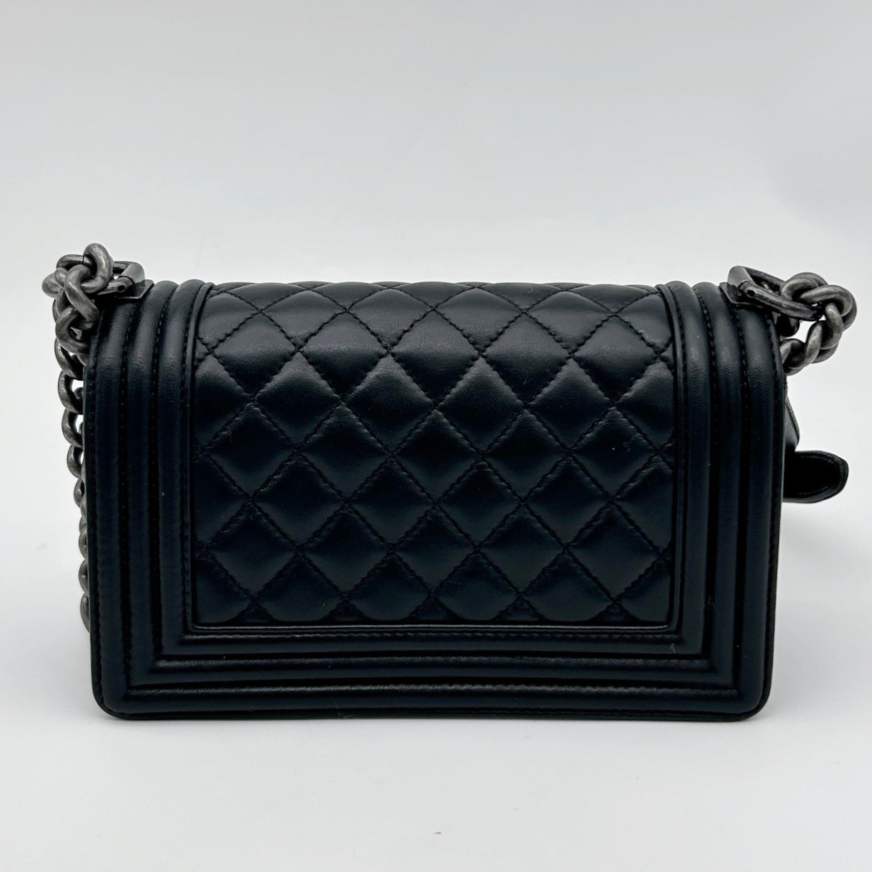 Chanel Black Leboy Small Lambskin Flap Chain Shoulder Bag [Used]