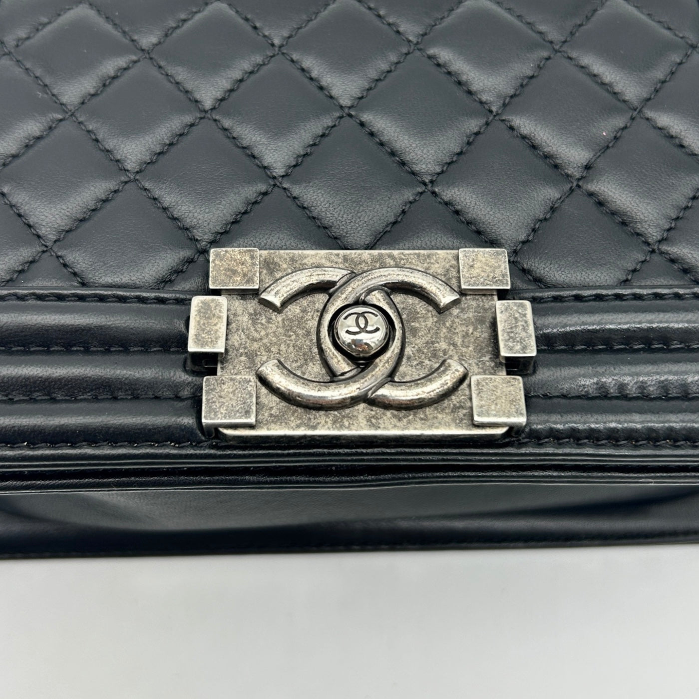 Chanel Black Leboy Small Lambskin Flap Chain Shoulder Bag [Used]
