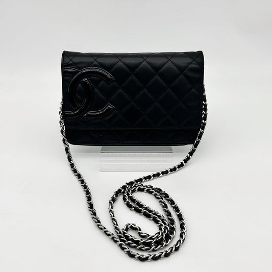 Chanel Black Cambon Quilted WOC Chain Wallet Bag [Used]