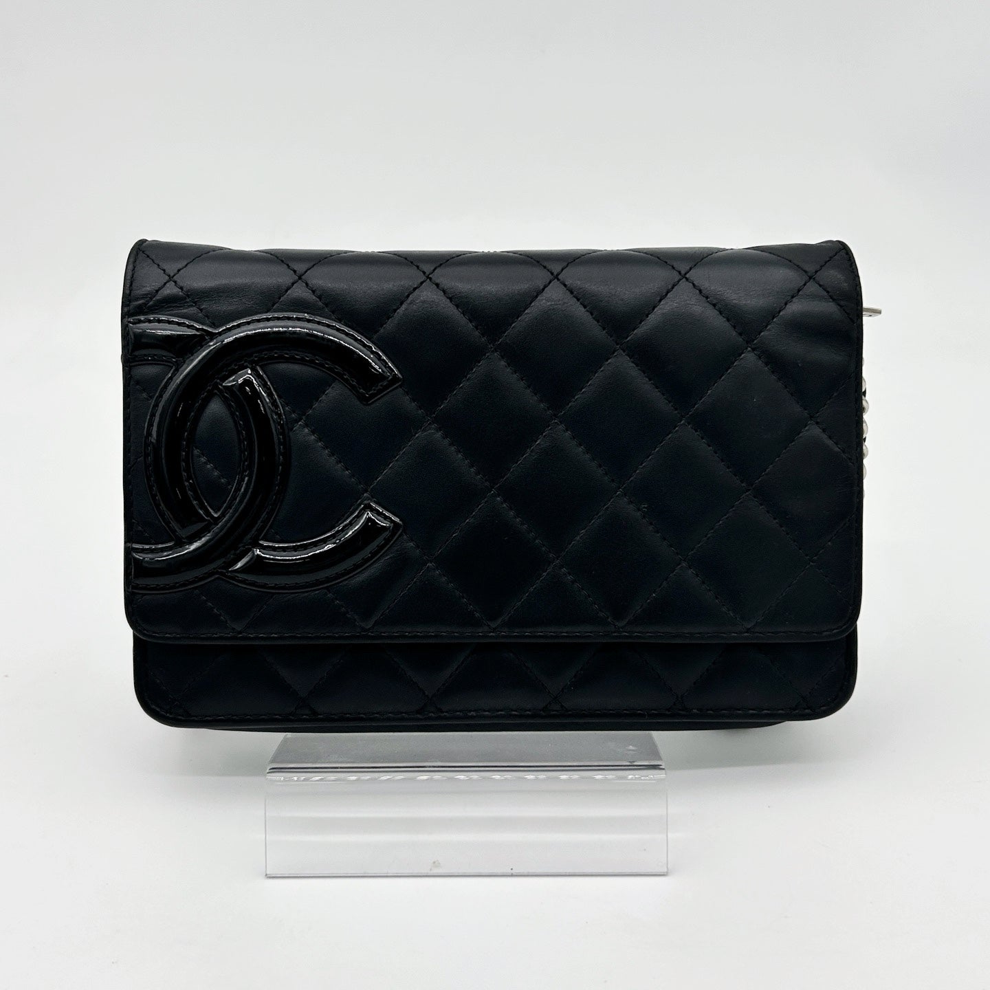 Chanel Black Cambon Quilted WOC Chain Wallet Bag [Used]
