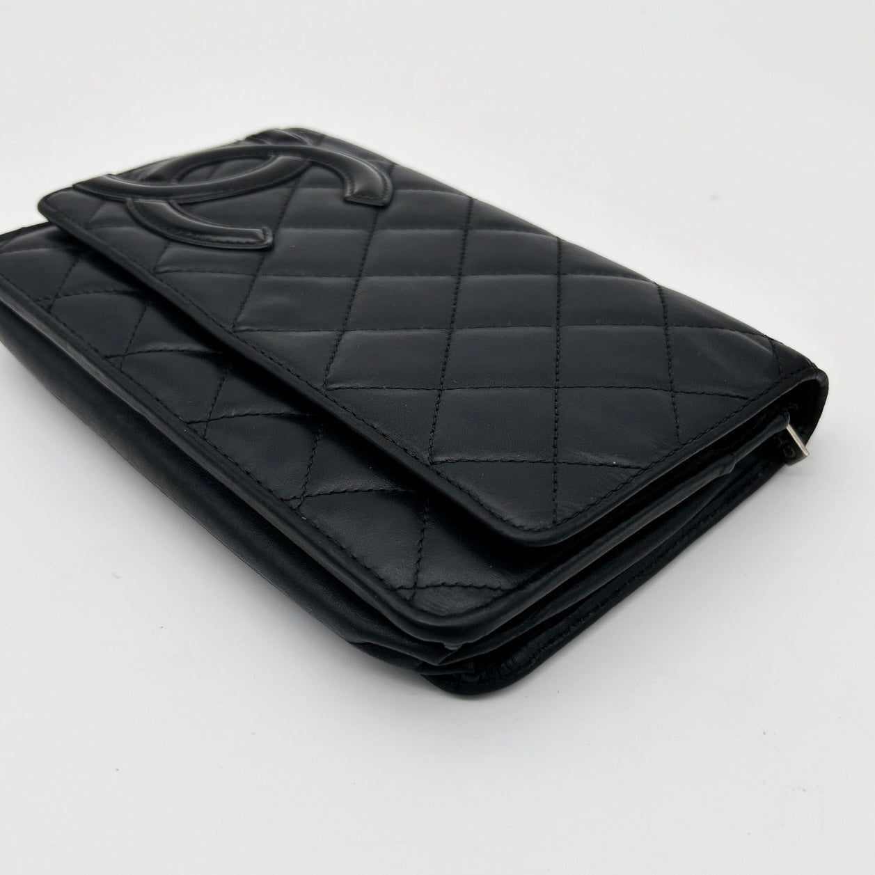 Chanel Black Cambon Quilted WOC Chain Wallet Bag [Used]