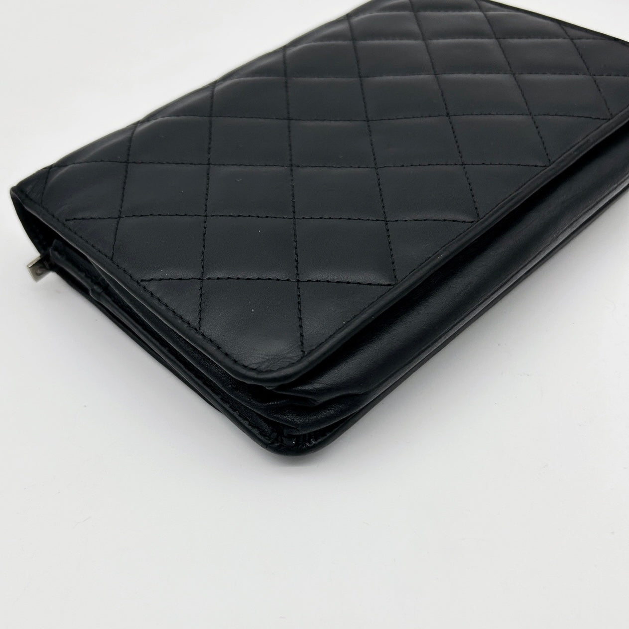 Chanel Black Cambon Quilted WOC Chain Wallet Bag [Used]