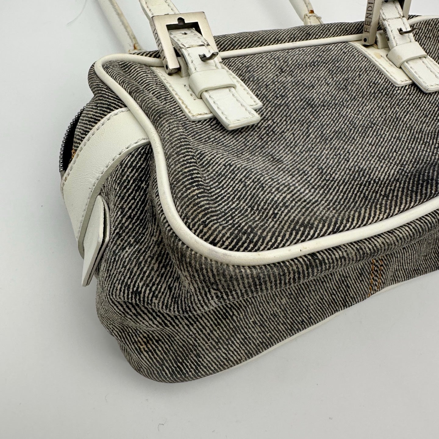 Fendi Denim Leather Shoulder Bag [Used]