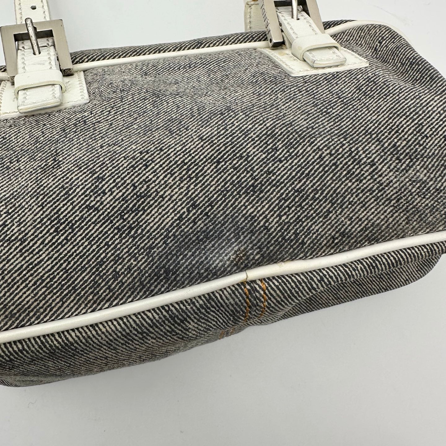 Fendi Denim Leather Shoulder Bag [Used]
