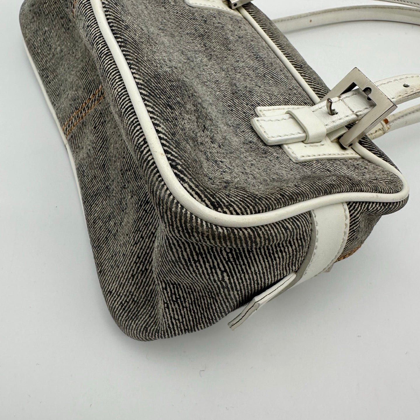 Fendi Denim Leather Shoulder Bag [Used]