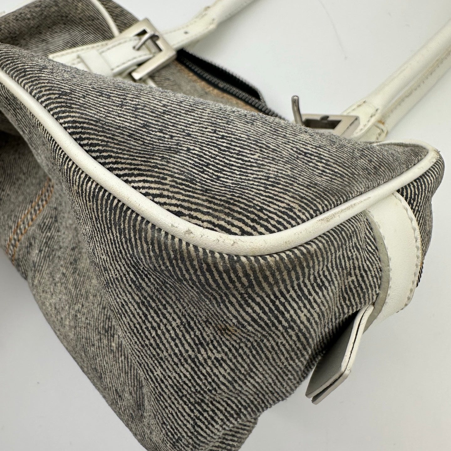 Fendi Denim Leather Shoulder Bag [Used]