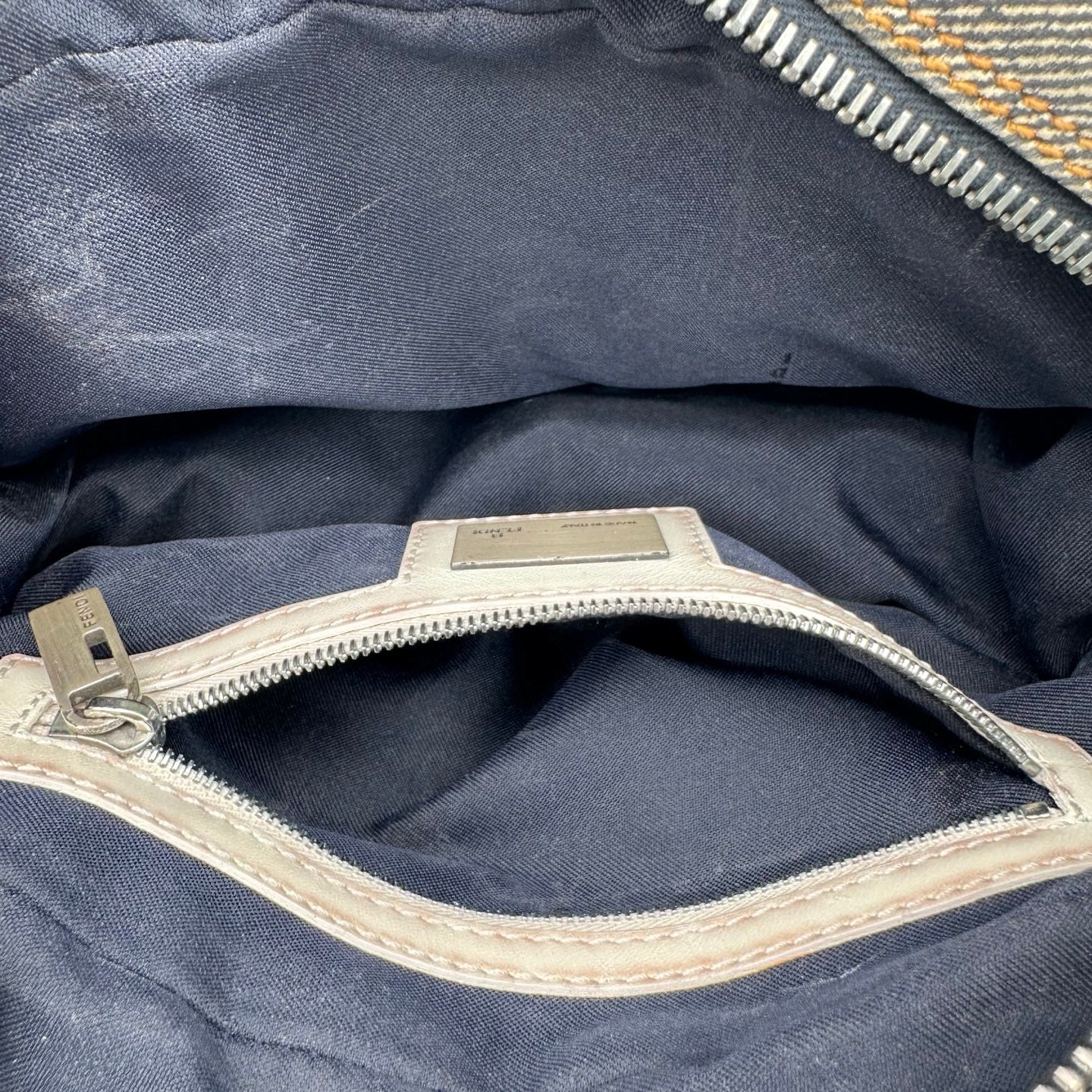 Fendi Denim Leather Shoulder Bag [Used]