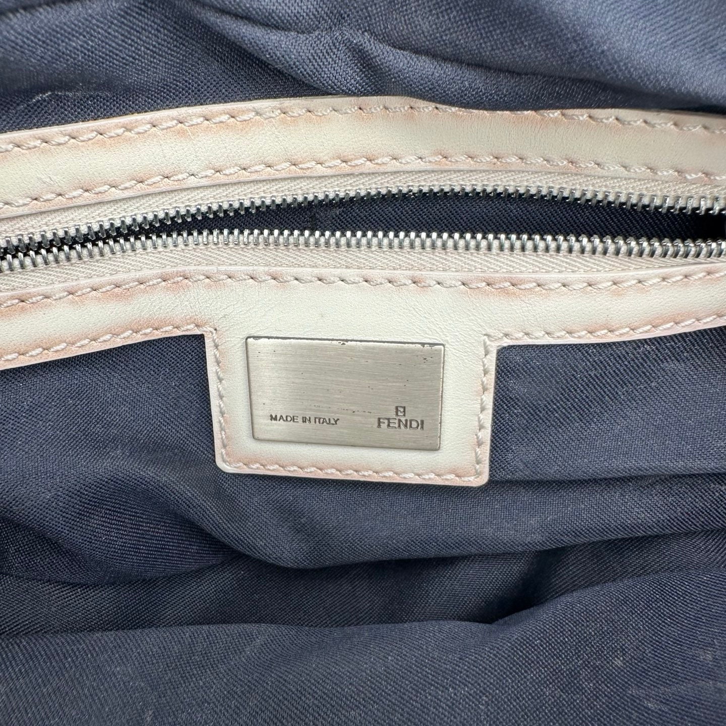 Fendi Denim Leather Shoulder Bag [Used]