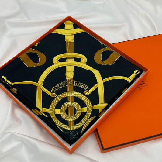Hermès “Eperon d’Or” Silk Scarf [Used]