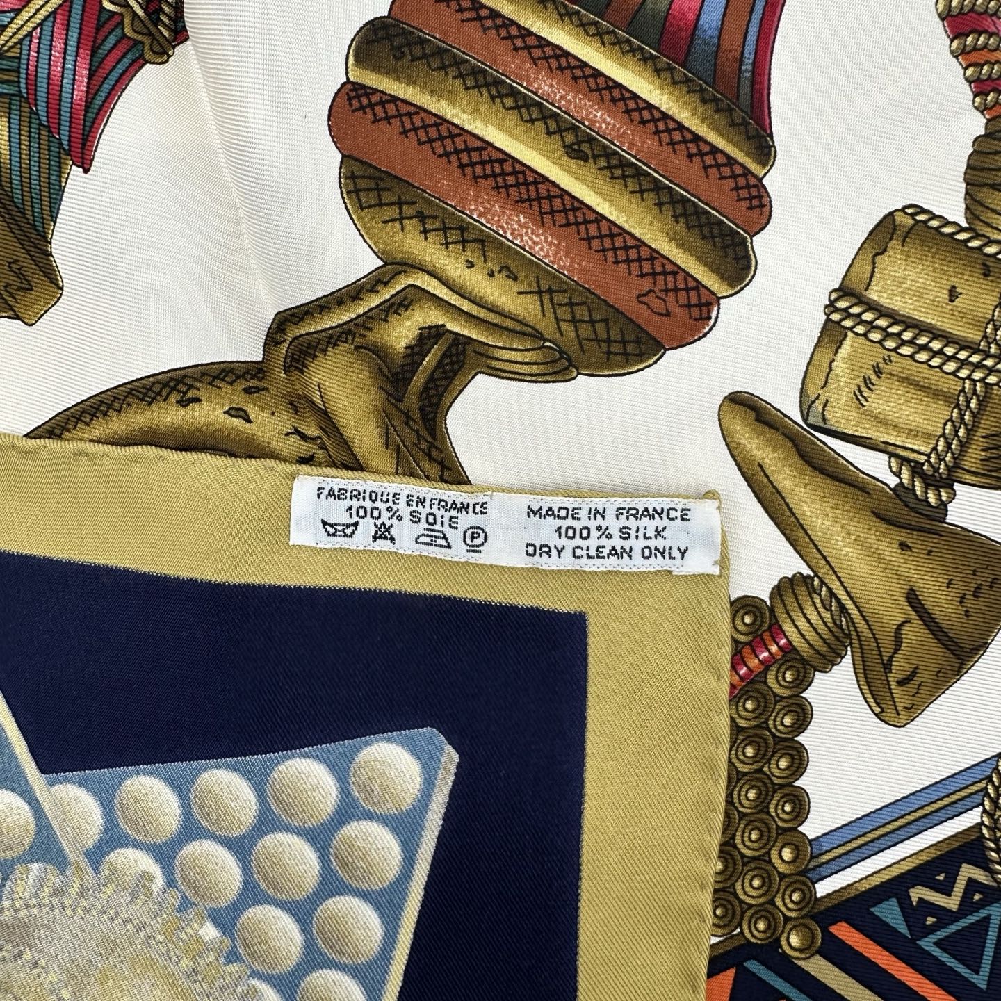Hermès “L'Or des Chefs” Silk Scarf [Used]