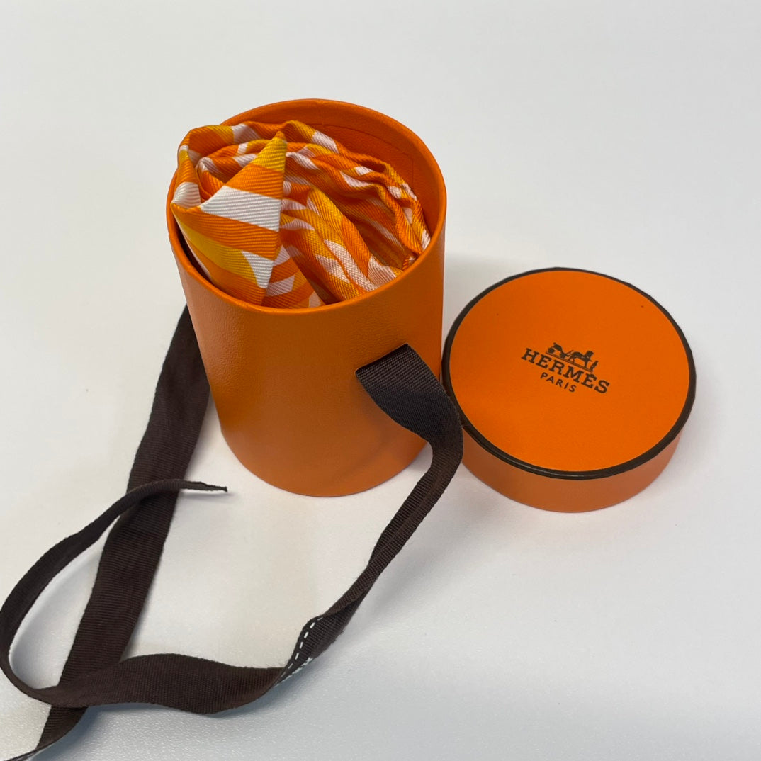 Hermès Orange Silk Twilly [Used]