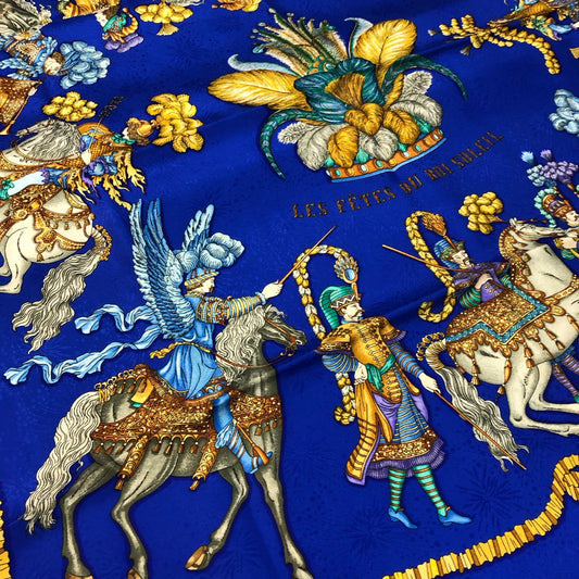 Hermès “Les Fêtes du Roi Soleil” Silk Scarf [Used]