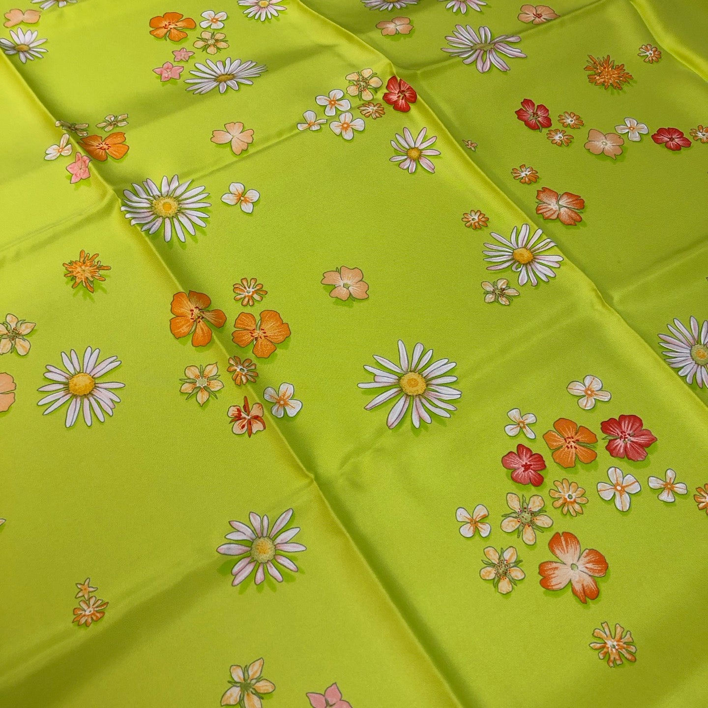 Hermès “Flower Power” Silk Scarf [Used]